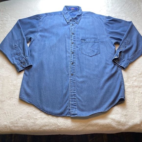 Pendleton Other - Pendleton Blue Denim Button Down Shirt Size Large